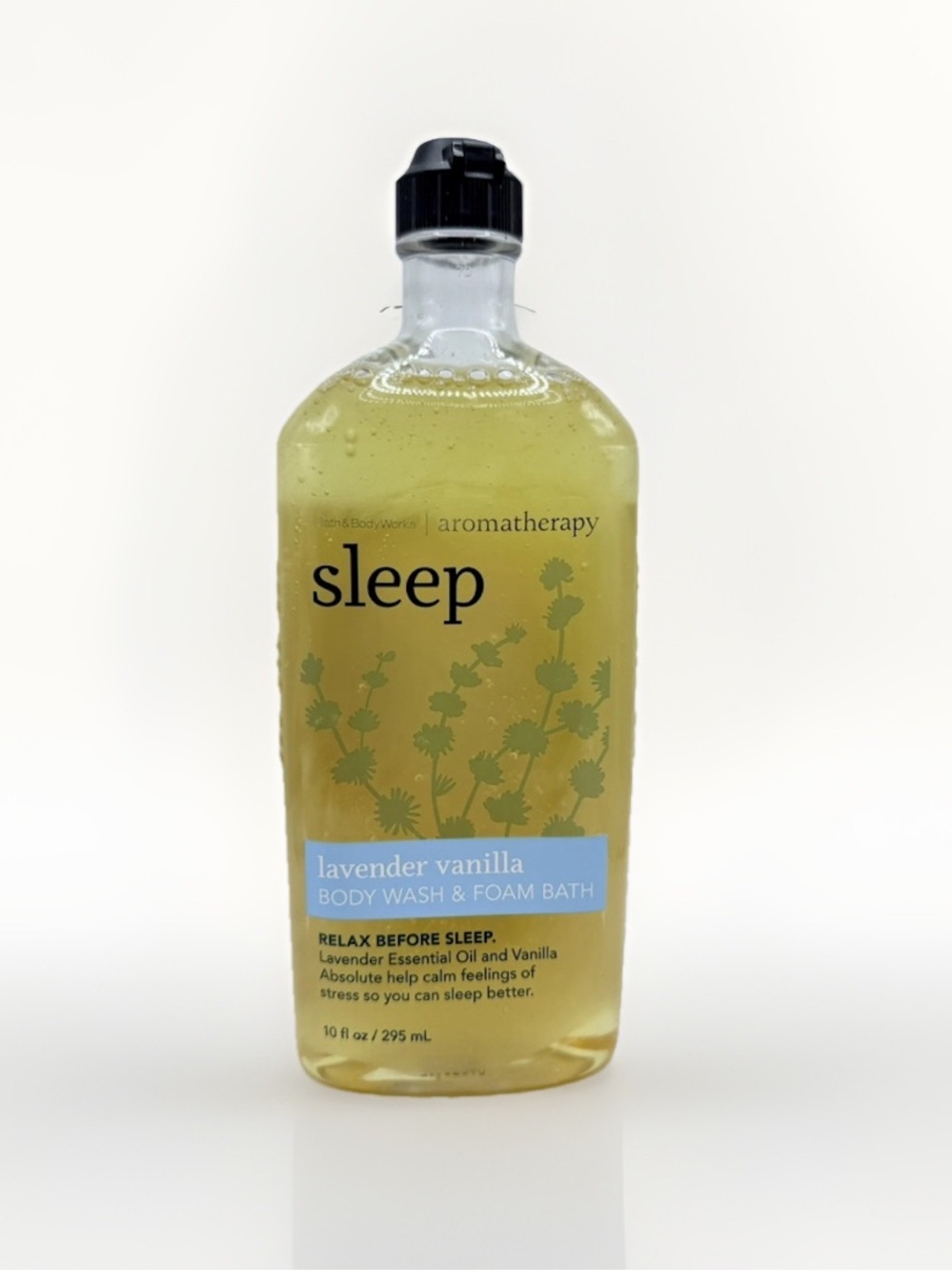 New Bath & Body Works Aromatherapy Sleep Lavender Vanilla Body Wash & Foam 10 OZ